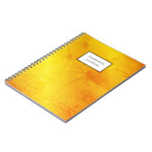 ジャーナルパーソナライズされた男性へレトロオレンジ黄 ノートブック (左側)