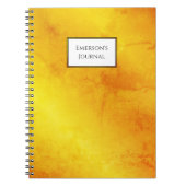ジャーナルパーソナライズされた男性へレトロオレンジ黄 ノートブック (正面)