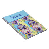 ジャーナルブックパンジーパープルフラワーウォーターカラーアート ノートブック (右側)