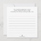 ジャーナル付きバタフライカラーリングカード 招待状 (裏面)