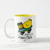 ジャーナル付きモバイル公証人シック乗馬スケートボード ツートーンマグカップ (左)