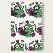 ジャーナル付き孔雀 – "Shut Up, Journal おもしろい" ノートブック (裏面)