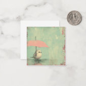 ジャーナル宝物と雨の快楽:ミニマル Bird ノートカード (正面/裏面インサイチュ)