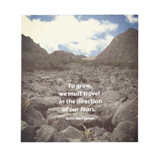 ジャーナル感動的、「成長する。......」 ノートパッド (正面)