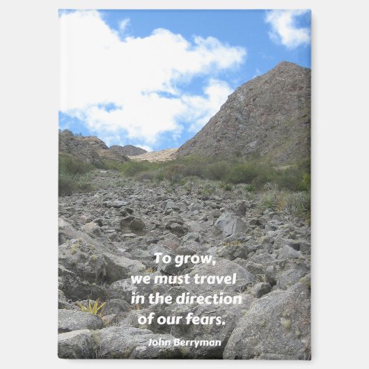 ジャーナル感動的、「成長する。......」 マグネット (正面)