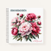 ジャーナル最高のザモーメント水カラー牡丹Var01 ノートブック (正面)
