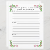 ジャーナル紙私は知っ感じている、ピンクのフローラ (正面/裏面)