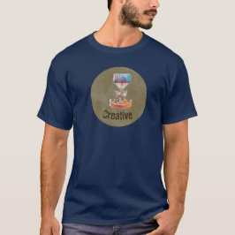 ジャーナル装飾のコーヒーステイン模様とエフェメラ Tシャツ