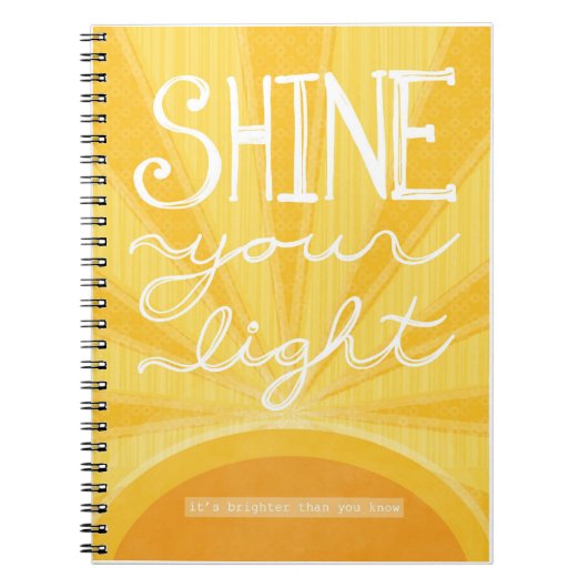 ジャーナル- "照らして下さいあなたの軽い" ノートブック (正面)