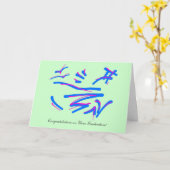 ジャーニーは川で、卒業おめでとう カード (黄色い花)