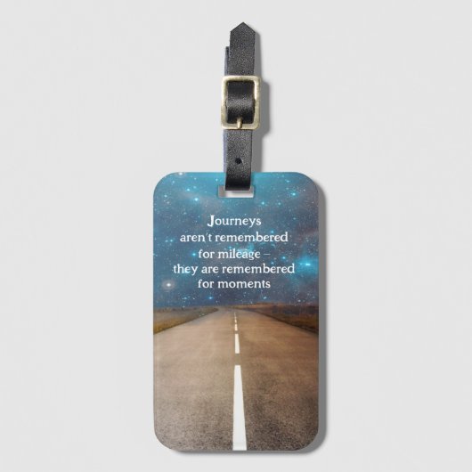 ジャーニーロードトリップメモリーズトラベル引用文 ラゲッジタグ (正面縦)