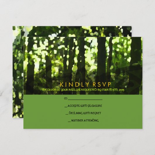 ジャーニー水彩バーバルミツワー返信カード 出欠カード (正面/裏面)