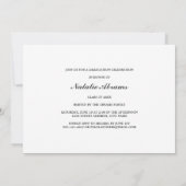 ジャーニー | オーダーメイド カラー 卒業パーティー 招待状 (裏面)