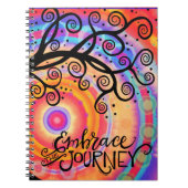 ジャーニー・ツリーを受け入カラフルれる ノートブック (正面)