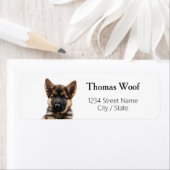 ジャーマンシェパパピー差出人住所ラベル ラベル (インサイチュ)