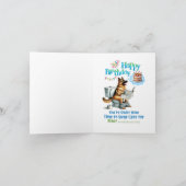 ジャーマンシェパードおもしろい誕生日 カード (内部)