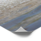 ジャーマンシェパードが水に飛び込む ポスター (角)