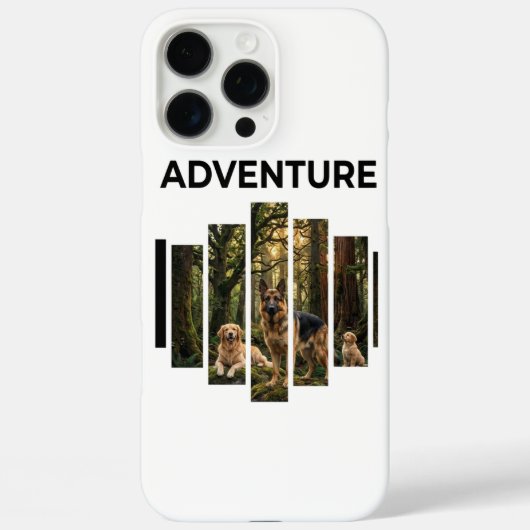 ジャーマンシェパードとゴールデンレトリバーの犬好きiPhon Case-Mate iPhoneケース (裏面)