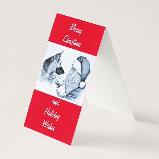 ジャーマンシェパードとサンタクロース (裏面)