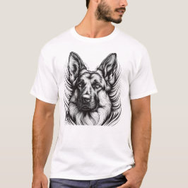 ジャーマンシェパードのように忠誠心がある Tシャツ - ドッグ・ラバー・ライン