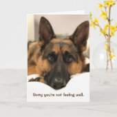 ジャーマンシェパードのウェルカード カード (黄色い花)