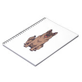 ジャーマンシェパードのキャラクター似顔絵デザイン ノートブック (左側)