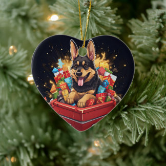 ジャーマンシェパードのクリスマス ペット オーナメント 犬好き
