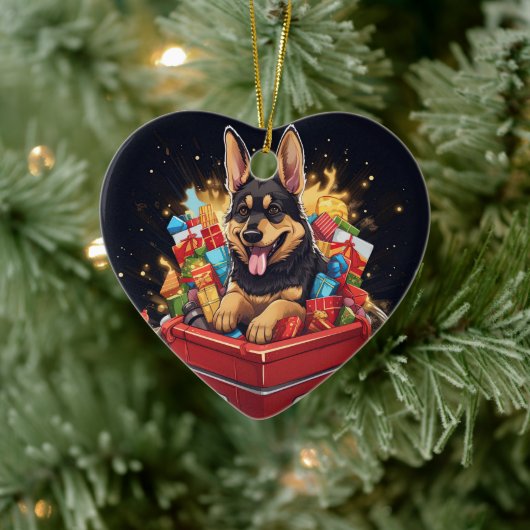 ジャーマンシェパードのクリスマス ペット オーナメント 犬好き (ツリー)