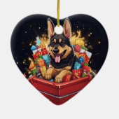 ジャーマンシェパードのクリスマス ペット オーナメント 犬好き (裏面)