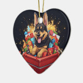 ジャーマンシェパードのクリスマス ペット オーナメント 犬好き (左)