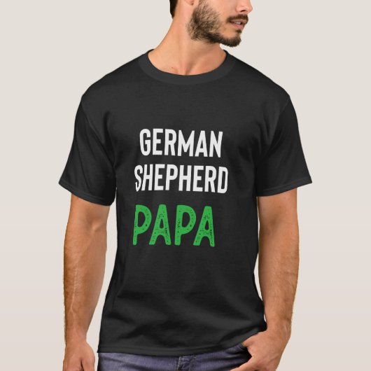 ジャーマンシェパードのパパ Tシャツ (正面)