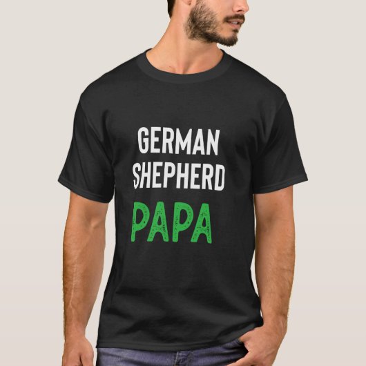ジャーマンシェパードのパパ Tシャツ (正面)