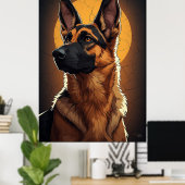 🐾 ジャーマンシェパードのプレゼント 犬好きな人へ 🐾 ポスター (ホームオフィス)