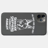 ジャーマンシェパードのルールとクールおもしろい犬愛好家 Case-Mate iPhoneケース (裏面(横))