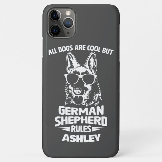ジャーマンシェパードのルールとクールおもしろい犬愛好家 Case-Mate iPhoneケース (裏面)