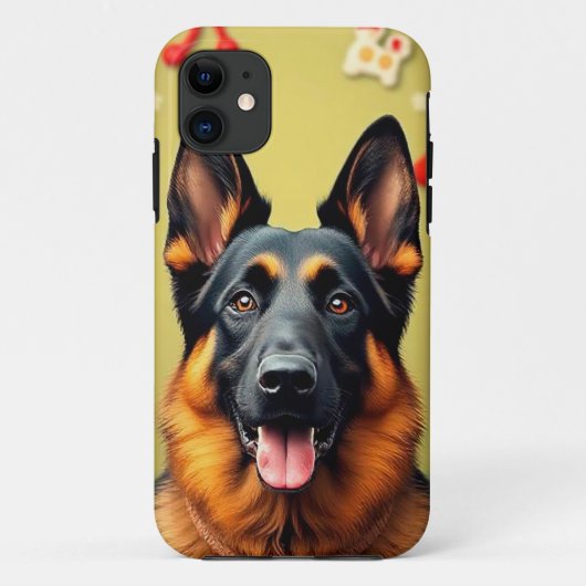 ジャーマンシェパードの壮麗な番犬のエレガンス Case-Mate iPhoneケース (裏面)