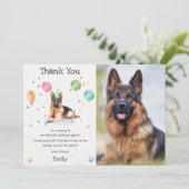 ジャーマンシェパードの子犬の誕生日お礼カード 招待状 (スタンド正面)