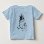 ジャーマンシェパードの子犬 ベビーTシャツ (裏面)