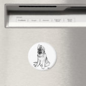 ジャーマンシェパードの子犬 マグネット (インサイチュ (食洗機))