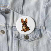 ジャーマンシェパードの子犬 缶バッジ (インサイチュ)
