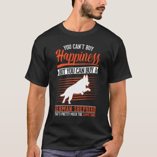 ジャーマンシェパードの幸せ Tシャツ (正面)