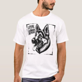 ジャーマンシェパードの忠誠心Tシャツ - ドッグ・ラバー・ライン Tシャツ