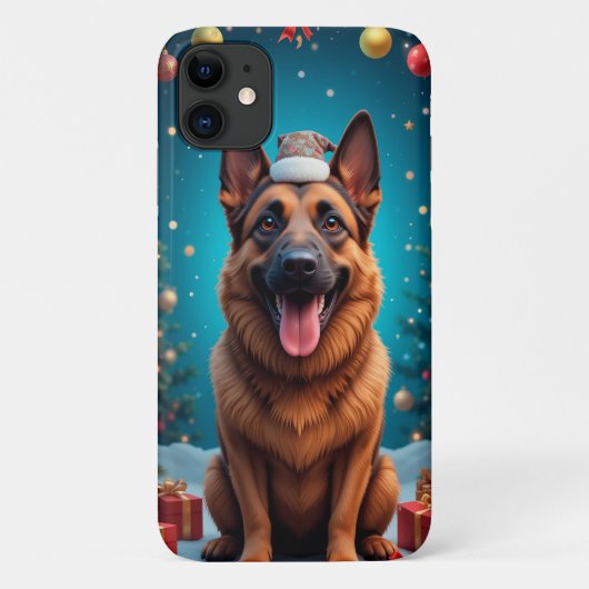 ジャーマンシェパードの気高い表情 🐕 クラシックな犬のデザイン Case-Mate iPhoneケース (裏面)
