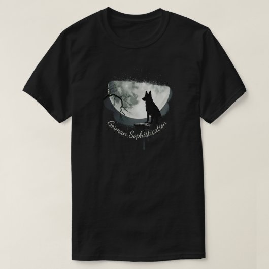 ジャーマンシェパードの洗練されたデザイン Tシャツ (デザイン正面)