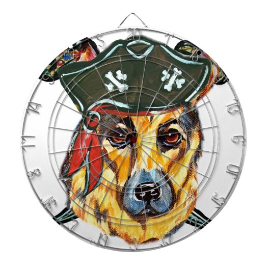 ジャーマンシェパードの海賊 ダーツボード (正面)