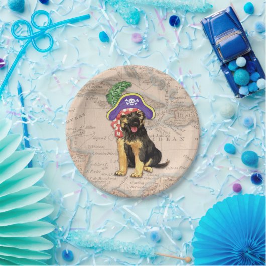 ジャーマンシェパードの海賊 ペーパープレート (パーティー)
