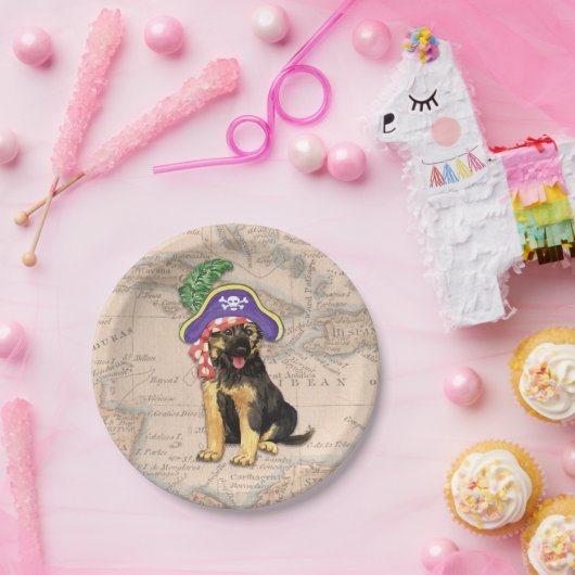 ジャーマンシェパードの海賊 ペーパープレート (パーティー)