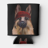 ジャーマンシェパードの海賊 缶クーラー (正面)