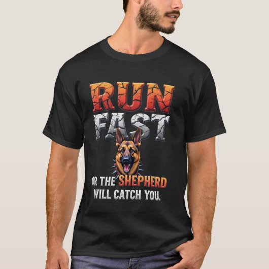 ジャーマンシェパードの犬のオーナー向けの面白いジムギフト Tシャツ (正面)