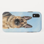ジャーマンシェパードの絵 - かわいいオリジナルドッグアート Case-Mate iPhoneケース (裏面(横))